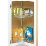iDesign Plastic Lazy Susan Cabinet Storage Bin, 1/8 Wedge Container for Kitchen, Pantry, Counter, BPA-Free, 10.25 x 9.5 x 4, Clear