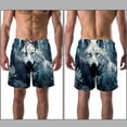 thumbnail image 3 of luoweisi Men's Beach Shorts Quick Dry Swim Trunks with Mesh Lining Wolf L, 3 of 5