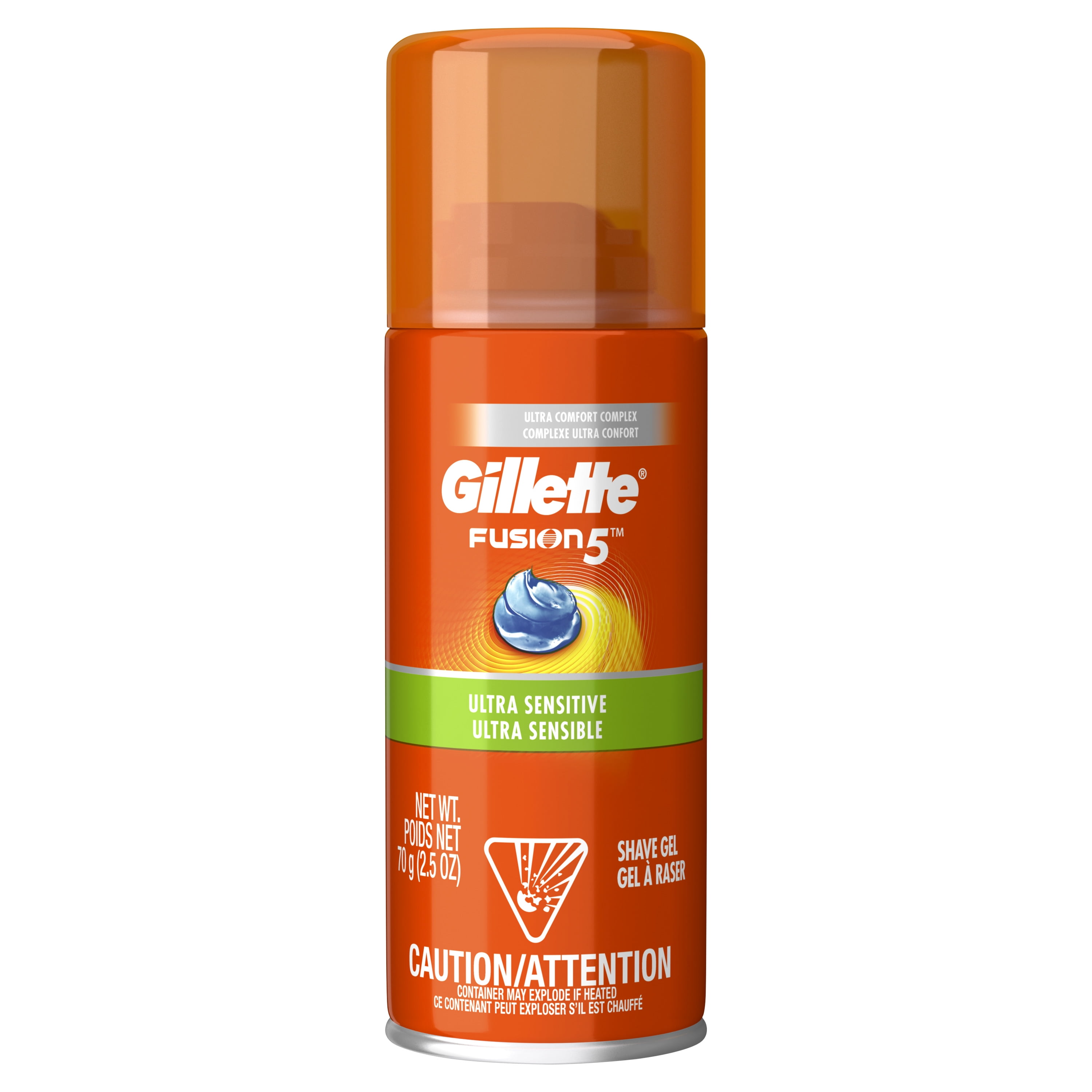 Gillette Fusion Ultra Sensitive Hydra Gel Shave Gel, Aerosol Can, 2.5 oz
