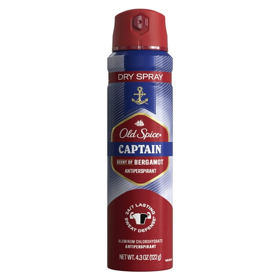 Old Spice Men's Antipespirant & Deodorant Invisible Dry Spray Ultimate Captain, 4.3oz