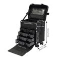 thumbnail image 2 of TFCFL Makeup Train Case Professional Rolling Cosmetic Storage Case & Drawers Travel Trolley Black, 2 of 17
