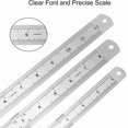 thumbnail image 5 of Stainless Steel Ruler Metal Ruler 15cm 20cm 30cm Metric and Imperial Double Sided Ruler for School, Office Measurement, 5 of 5
