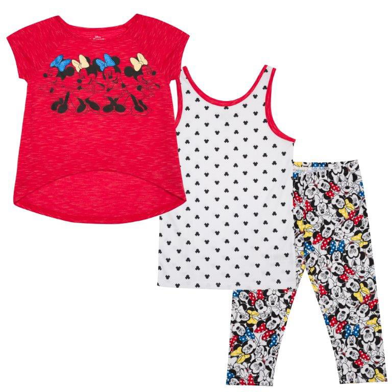 Disney Girls' Shirt, Tank, and Legging 3-Piece Set - Walmart.com