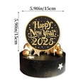 thumbnail image 3 of 2025 Kit de decoraciones de Feliz Año Nuevo Suministros para fiestas de Nochevieja para decoraciones de Feliz Año Nuevo 2025 Negro Dorado Feliz Año Nuevo, 3 of 5