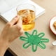 thumbnail image 5 of Sunflower Cottons Rope Placemat Semi Handmade Heat Insulation Pad Cottons Pot Pad Ins Flower Style Tableware Pad Set, 5 of 5