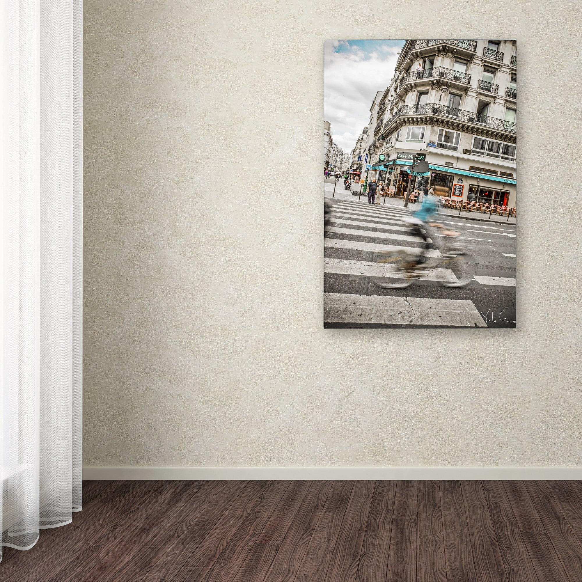Trademark Fine Art "Paris Bicycle Rider" Canvas Art by Yale Gurney