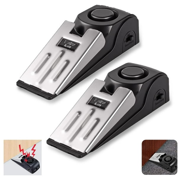 Door Stop Alarm with 120 dB Portable Rubber Door Stopper Security