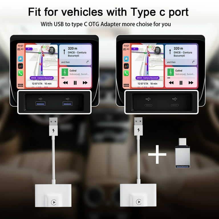 Wireless CarPlay Dongle Convert Wired to Wireless CarPlay Adapter Wireless  Fit For Vehicles With USB(THT-020-3)