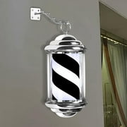 Waterproof Barber Pole LED Light ,Retro Style Hair Salon Shop Sign ,Rotating Wall Lamp ,W/ Hanging Bracket ,Save for Outdoor Hairdressing 32cm