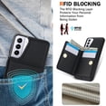 thumbnail image 7 of ELEHOLD Case for Samsung Galaxy S21,Business PU Leather Stand Case with Card Holder & Ring Holder,Black, 7 of 7