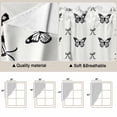 thumbnail image 5 of Black Spring Butterfly Swag Valances for Windows, Kitchen Curtains 36 Inch Length 2 Panels Set, Bow Knot Short Curtains for Small Windows Rod Pocket Cafe Curtains Drapes 28"x36", 5 of 8