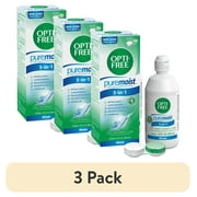 (3 pack) OPTI-FREE Puremoist Multi-Purpose Contact Lens Liquid Solution for Daily Contact Lens Cleaning Use, 10 fl oz