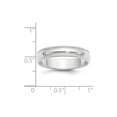 thumbnail image 5 of Solid 10k White Gold 5mm Milgrain Half Round Wedding Band Size 10.5, 5 of 5