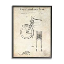 Stupell Industries Vintage Style Shock Absorber Invention Patent Diagram Framed Wall Art, 16 x 20, Design by Karl Hronek