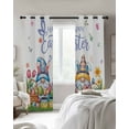 thumbnail image 3 of Easter Gnomes Bunnies Blackout Curtains 63 Inches Long, Spring Easter Eggs Floral Leaves Thermal Insulated Black Out Curtains, Darkening Window Curtain Drapes for Bedroom Living Room 42"x63" 2 Panels, 3 of 9