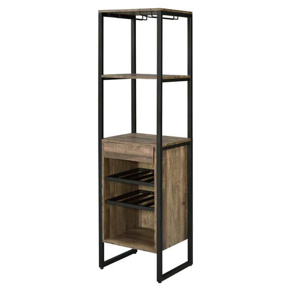 ACME Narik Wine Rack in Weathered Oak