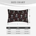 thumbnail image 6 of Binfone Skeleton with Roses Standard Size Pillowcase, Long Staple Pure Cotton Envelope Closure Pillow Cover,14"x20", 6 of 9