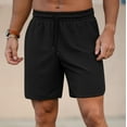 thumbnail image 2 of Iceglad Mens Athletic Shorts Elastic Drawstring 7in Inseam Stretch Waffle Running Gym Black L, 2 of 9