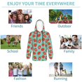 thumbnail image 6 of Bingfone Hand Drawn Strawberry Pattern Youth Classic Hoodies Soft Hooded Pullover Sweatshirts for Girls and Boys, 6 of 6