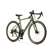 Ozark Trail 700C G.1 Explorer Drop Bar Gravel Bike, Small Frame, Fits Riders 51 - 55, Green, Adult, Unisex