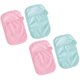 thumbnail image 1 of Durable Assorted Bath Mitts with Thumb Ring for Gentle Infant Bathing 4Pcs 100% Cotton Polyester, 1 of 3
