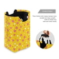 thumbnail image 3 of Yayeee Freestanding Laundry Hamper with Handle Collapsible Large Storage Basket for Clothes, Pink White Stars, 3 of 7
