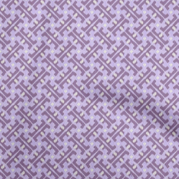 oneOone Cotton Silk Violet Fabric Asian Ikat Dress Material Fabric Print Fabric By The Yard 42 Inch Wide