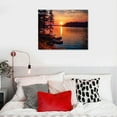 thumbnail image 4 of GOSMITH  Fishing Lake Sunset Canvas Wall Art Print With Timer Canvas Canvas Wall Art Print Design, 4 of 4