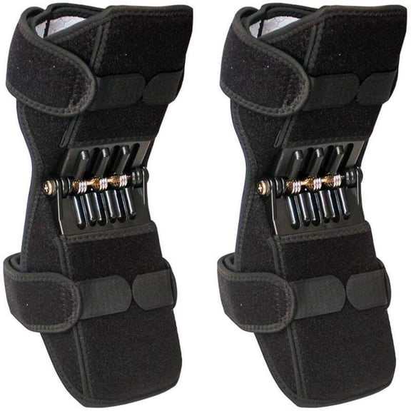 Power Knee Stabilizer Pads, Spring Knee Support Booster for Lifting and Climbing, 1 Pair