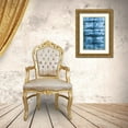 thumbnail image 3 of Averinos, Melissa 23x32 Gold Ornate Wood Framed with Double Matting Museum Art Print Titled - Kanari I Indigo, 3 of 4