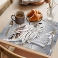 thumbnail image 3 of Winter Owl Placemats Set of 6 Country Birds Animal Tree Branches Snow Place Mats Indoor Wipeable Table Mats Washable Cloth Dining Table Placemats for Kitchen Holiday Party Home Decor 13x19 Inch, 3 of 9