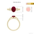 thumbnail image 5 of ANGARA Natural Solitaire Oval 1.25 ct Ruby Criss Cross Ring with Diamonds in 14K Yellow Gold for Women (Size-8x6mm) | July Birthstone Jewelry for Her | Natural Ruby Rings, 5 of 10
