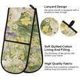 thumbnail image 2 of Yayeee Double Oven Mitt Kitchen Heat Resistant Baking 35" x7" Quilted Glove, Yellow Floral Rabbit, 2 of 6