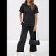 thumbnail image 3 of Conjunto Deportivo de Dos Piezas para Mujer, Informal, de Corta y Pantalón . Negro S, 3 of 5