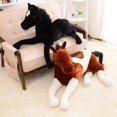 thumbnail image 2 of Caballo de peluche de gran tamaño, 70 x 40 cm, para regalo de cumpleaños, 2 of 5