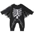 thumbnail image 1 of Conjunto de disfraz de Halloween para niños y niñas recién nacidos, mameluco y sombrero, 1 of 9
