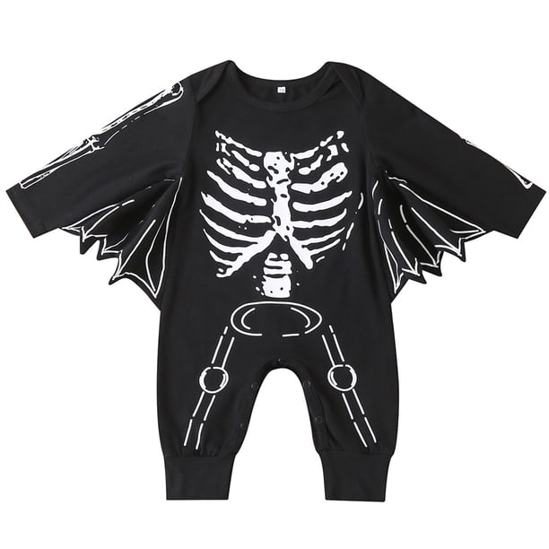 Conjunto de disfraz de Halloween para niños y niñas recién nacidos, mameluco y sombrero