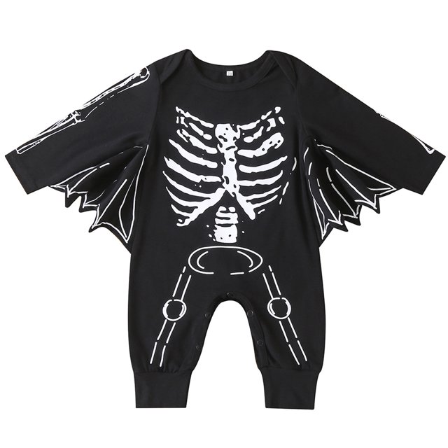 Conjunto de disfraz de Halloween para niños y niñas recién nacidos, mameluco y sombrero