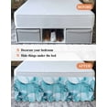 thumbnail image 7 of Marble Texture Bed Skirt Blue White Cloudy Metallic Pattern Bed Skirts Queen Size 16 Inch Drop, Wrap Around Dust Ruffle&nbsp;Bedskirt with Adjustable Elastic Belt for Queen Size Beds, 7 of 7