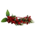 thumbnail image 4 of Western Fashion Inc. Red Holly Renaissance Flower Garland Crown 70123, 4 of 5