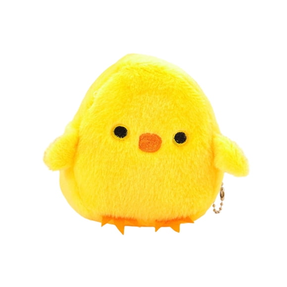 TanSiDing Easter Plush Coin Purse Cute Yellow Chick Pendant Keychain Bag Charm Soft Zipper Pouch for Women Party Favor Gift