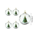 thumbnail image 3 of Steadline 8cm Acrylic Christmas Tree Ornament Set with Flat Design Holiday Decorations for Xmas Tree Wreath and Home Decor Shatterproof and Lightweight Festive Hanging Pendants, 3 of 8