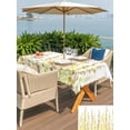 thumbnail image 5 of Outdoor Tablecloth with Umbrella Hole for Patio/Picnic/Party/Camping, Sage Green Polka Dots Waterproof Table Cloth Rectangle Table Cover Washable, Yellow Watercolor Abstract Art (52"x 70"), 5 of 8
