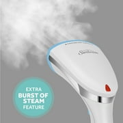 Sunbeam 1200W Handheld Steamer, Extra Burst of Steam Feature, White and Blue Finish