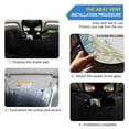 thumbnail image 2 of WOBOGO Blue White Flower Bee Pattern Car Windshield Sunshades Autopilot Lightweight Accordion Sun Visor 55×27.6in, 2 of 8