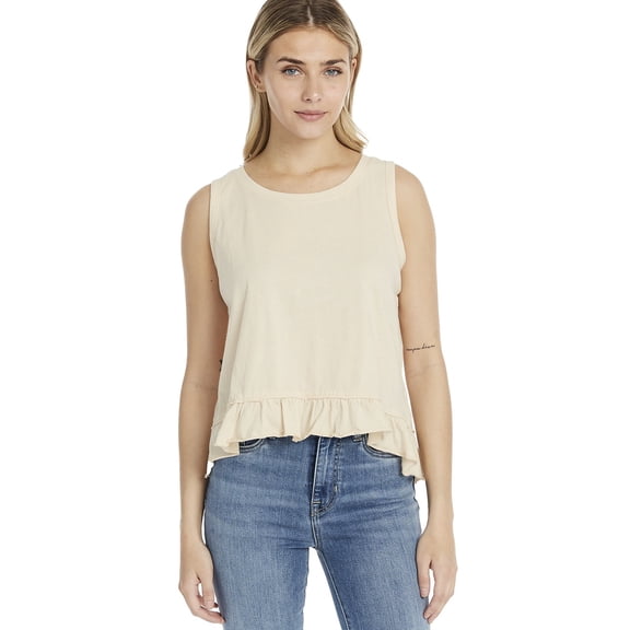 Buffalo David Bitton - Shannelle Ruffle Tank Top BIRCH - X-Large