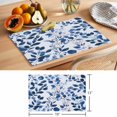 thumbnail image 6 of Blue Eucalyptus Leaves Placemats Set of 12 Spring Botanical Greenery Place Mats Indoor Wipeable Table Mats Washable Cloth Dining Table Placemats for Kitchen Holiday Party Home Decor 13x19 Inch, 6 of 9