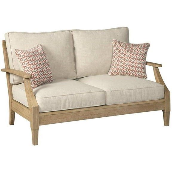 Bowery Hill Patio Loveseat in Beige