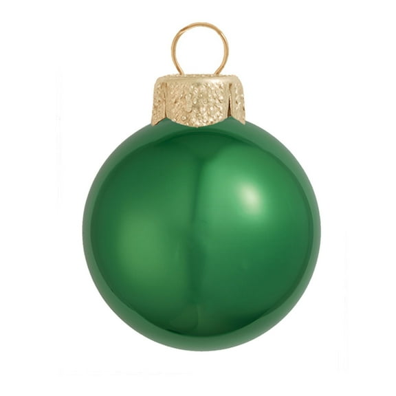 12ct Pearl Green Xmas Glass Ball Christmas Ornaments 2.75" (70mm)