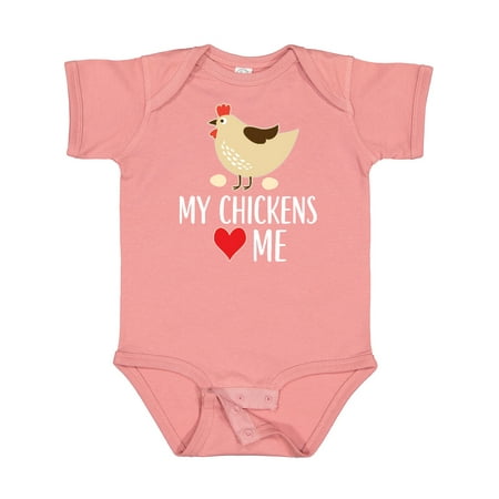 

Inktastic My Chickens Love Me Gift Baby Boy or Baby Girl Bodysuit